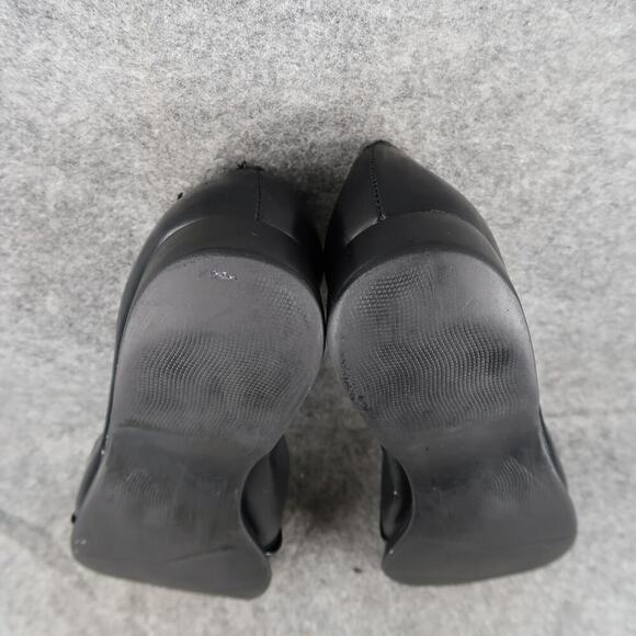 Casual Shoes Womens 8.5 Ballet Flat Slip On Loafer Ruffle Toe Black Casual Retro - Picture 10 of 11